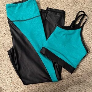 Stylish Teal and Black Women's Jumpsuit